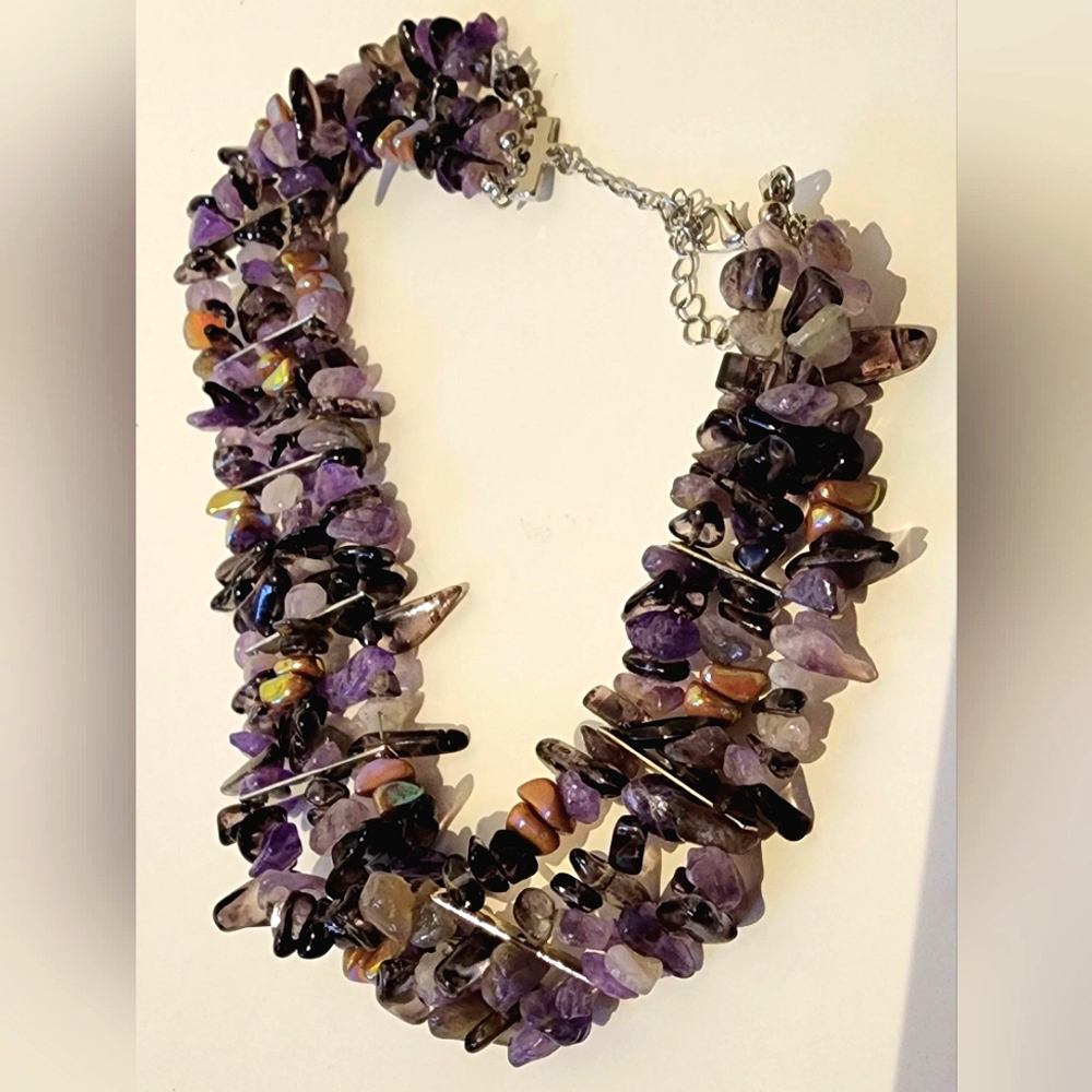 Free People Amethyst Triple Strand Choker - Picture 2 of 10